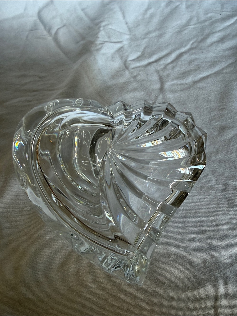 Gorham Clear Heart-Shaped Glass Art Dish - Home Art